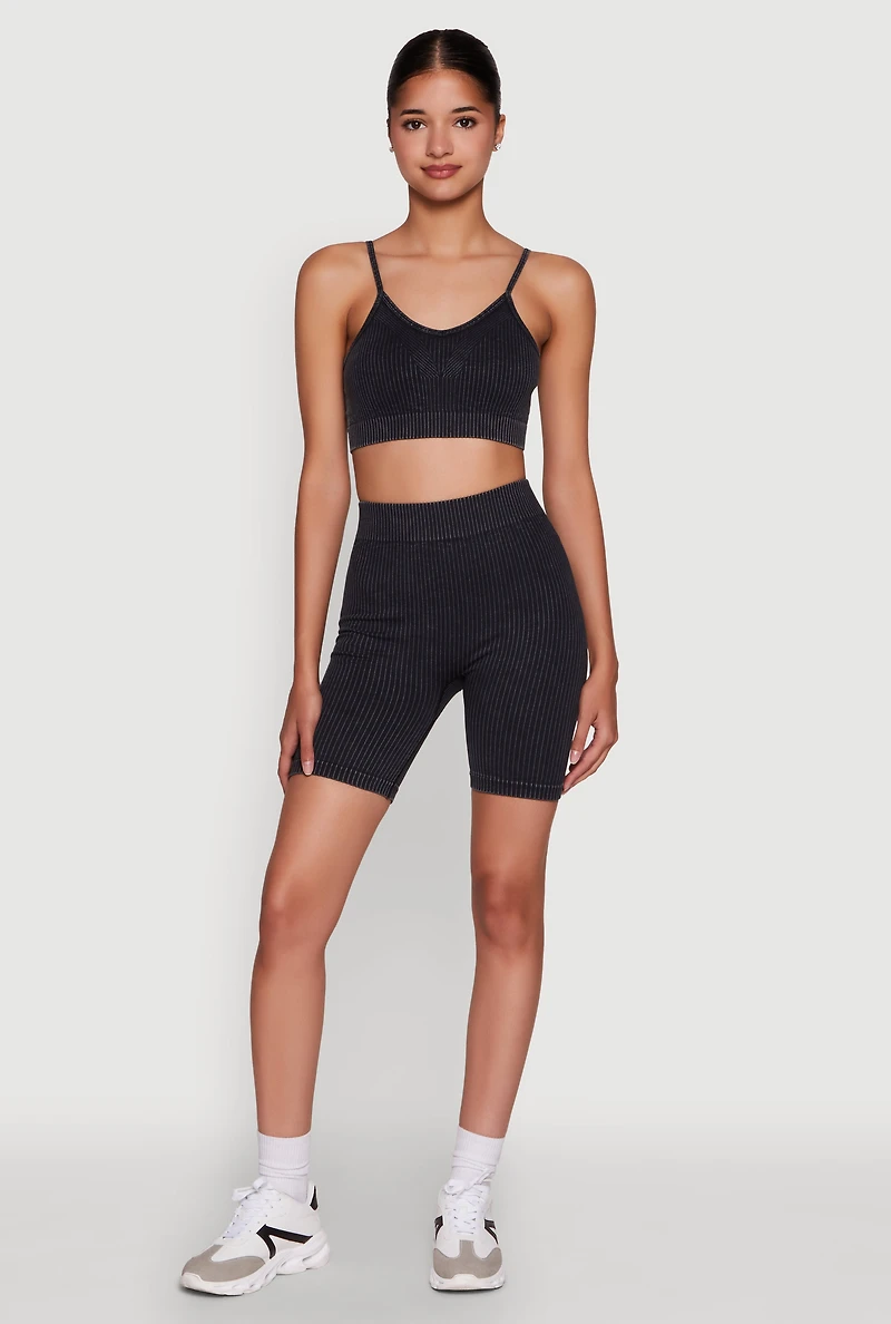 Womens Daisy Seamless High Waisted Bike Shorts for Activewear,