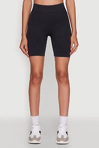 Womens Daisy Seamless High Waisted Bike Shorts for Activewear,