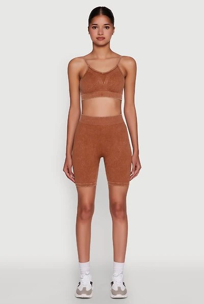 Womens Daisy Seamless High Waisted Bike Shorts for Activewear,