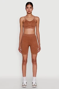 Daisy Seamless High Waisted Bike Shorts for Activewear