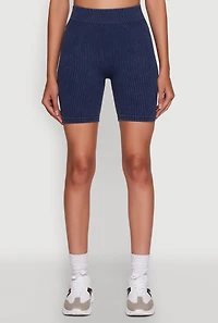 Womens Daisy Seamless High Waisted Bike Shorts for Activewear,