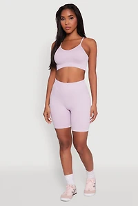 Daisy Seamless High Waisted Bike Shorts for Activewear