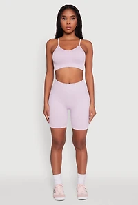Daisy Seamless High Waisted Bike Shorts for Activewear