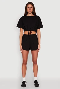 Womens Daisy High Waisted Dolphin Shorts,