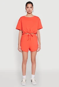 Daisy High Waisted Dolphin Shorts