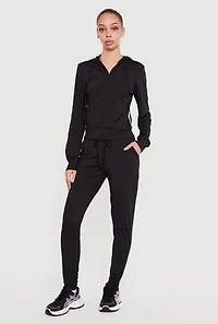 Trendy Mid Rise Drawstring Waist Joggers