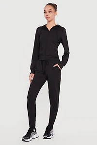 Trendy Mid Rise Drawstring Waist Joggers