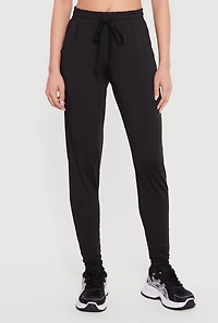 Trendy Mid Rise Drawstring Waist Joggers