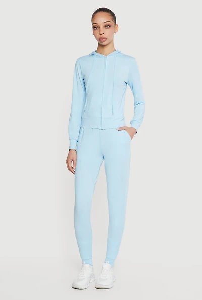 Trendy Mid Rise Drawstring Waist Joggers