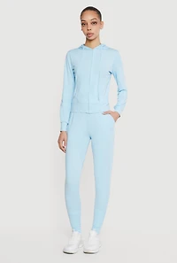 Trendy Mid Rise Drawstring Waist Joggers