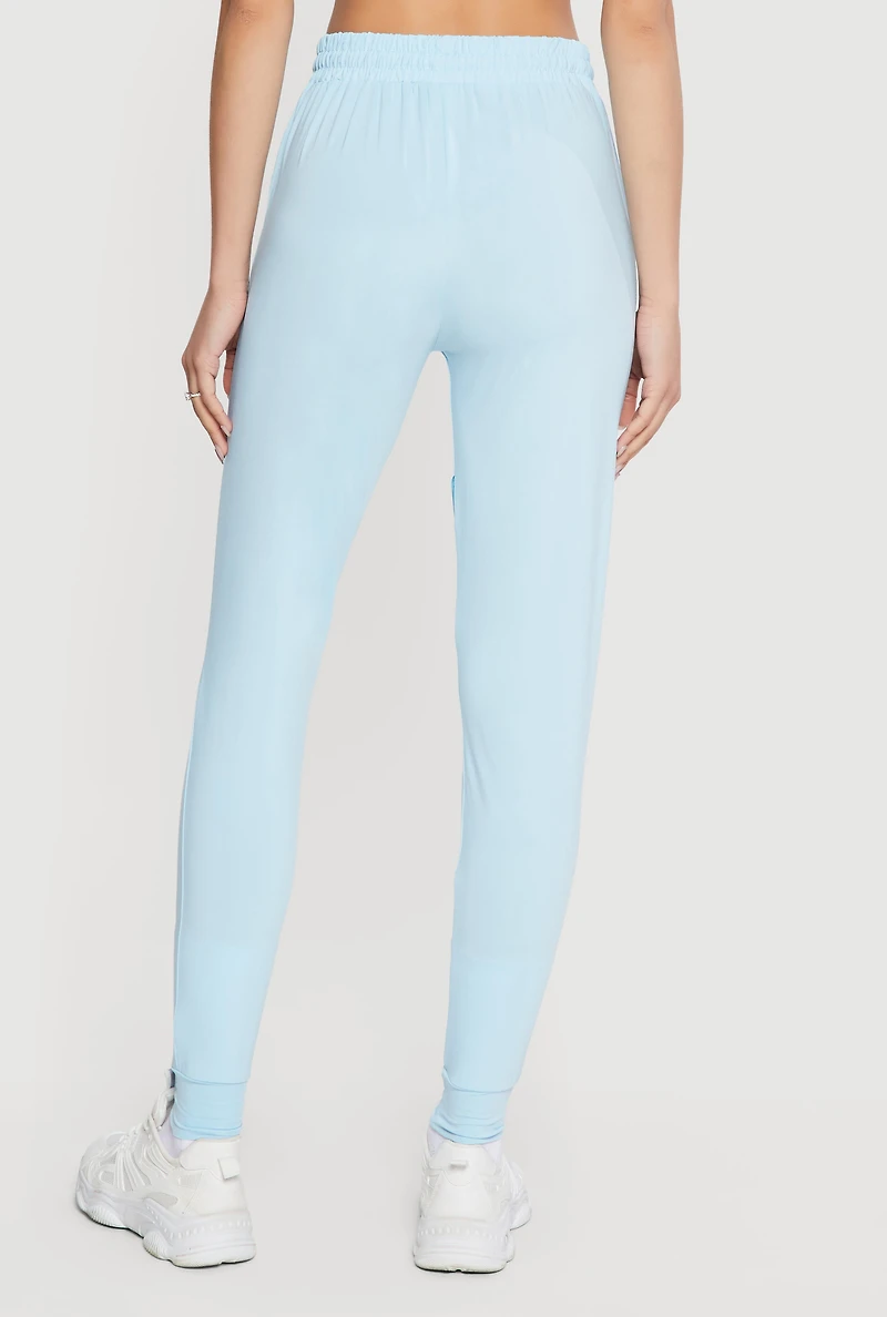 Trendy Mid Rise Drawstring Waist Joggers
