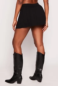 Daisy High Waisted Pleated Mini Skirt