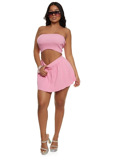 Daisy Pleated Mini Skort