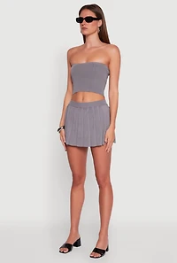 Daisy Rib Knit Cropped Tube Top