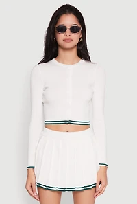 Daisy Varsity Stripe Cardigan