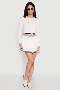 Daisy Varsity Stripe Cardigan