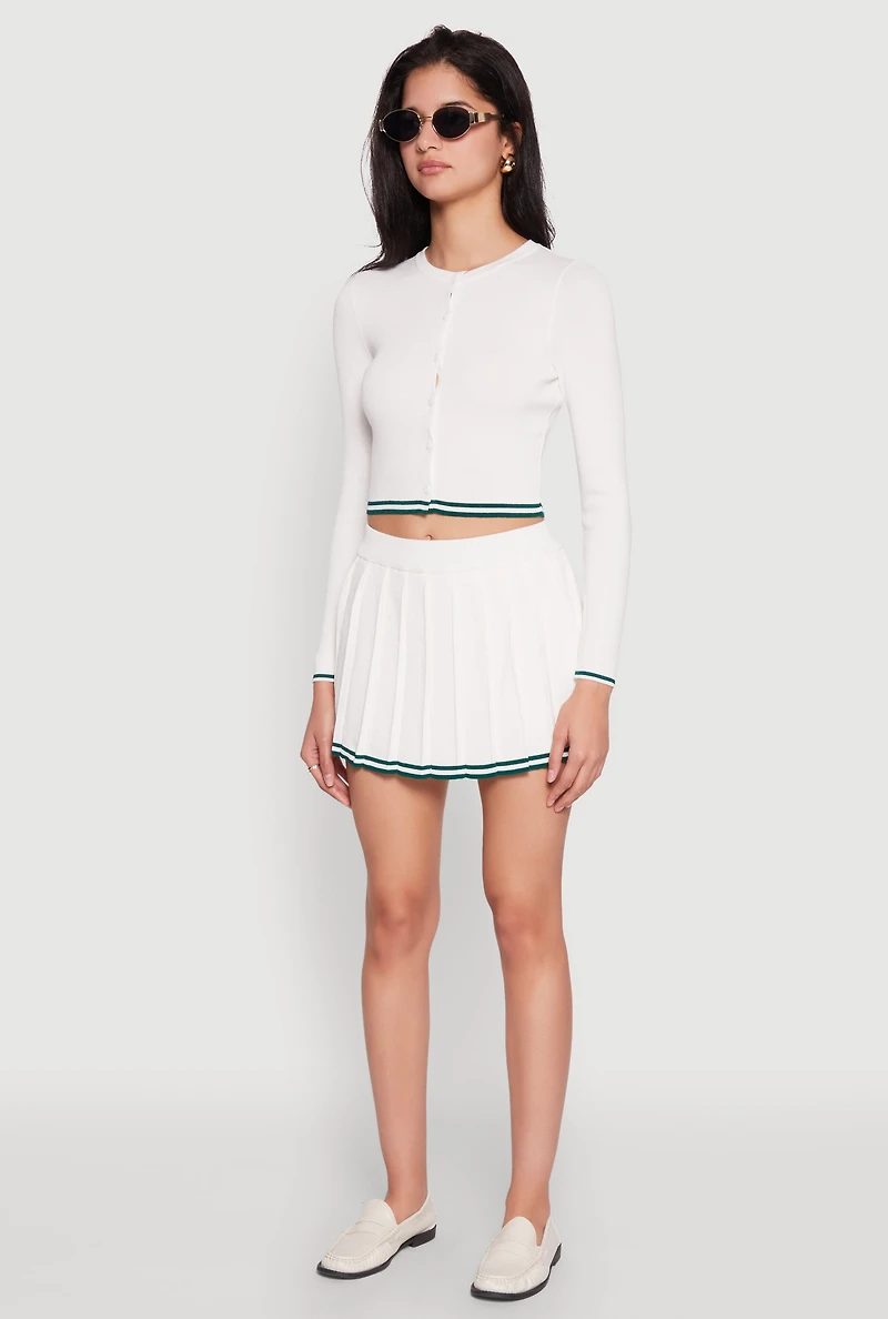 Daisy Varsity Stripe Cardigan