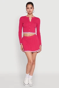 Daisy Varsity Stripe Cardigan