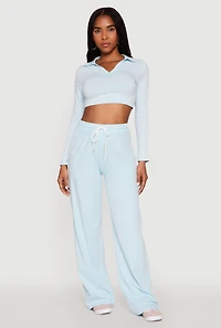 Womens Daisy Mineral Wash Varsity Stripe Sweatpants,