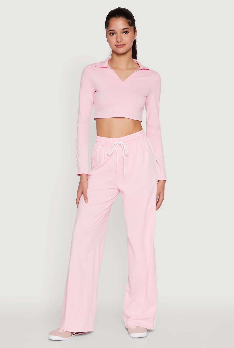 Daisy Mineral Wash Varsity Stripe Sweatpants