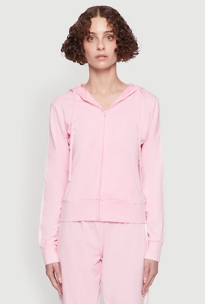 Daisy Mineral Wash Varsity Stripe Hooded Sweatshirt