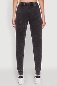 Womens Daisy Mineral Wash Drawstring Waist Varsity Stripe Joggers,
