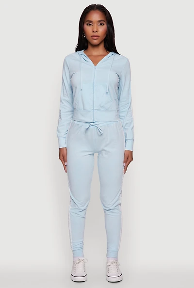 Womens Daisy Mineral Wash Drawstring Waist Varsity Stripe Joggers,