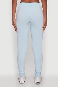 Womens Daisy Mineral Wash Drawstring Waist Varsity Stripe Joggers,