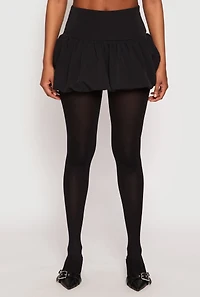 Womens Side Zip Mini Bubble Skirt, Black, Size S