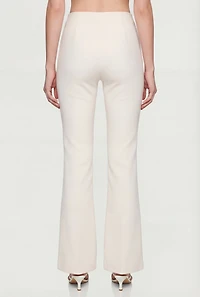 Crepe Knit Pull On Flare Pants