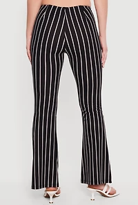 Striped Pull On Flare Pants