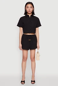 Womens Haute Monde Starfish Decorative Stitch Shorts, L