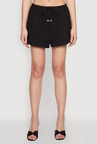Womens Haute Monde Starfish Decorative Stitch Shorts, L