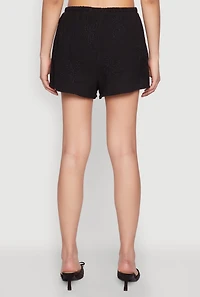 Womens Haute Monde Starfish Decorative Stitch Shorts, L