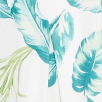 Leaf Print Halter Crop Top