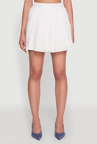 Womens Haute Monde Pleated Skirt, White, Size M