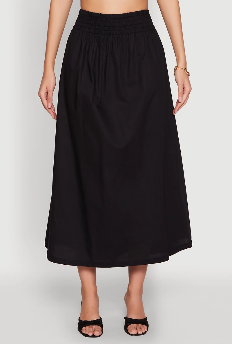 Womens Haute Monde High Waist Midi Skirt, M