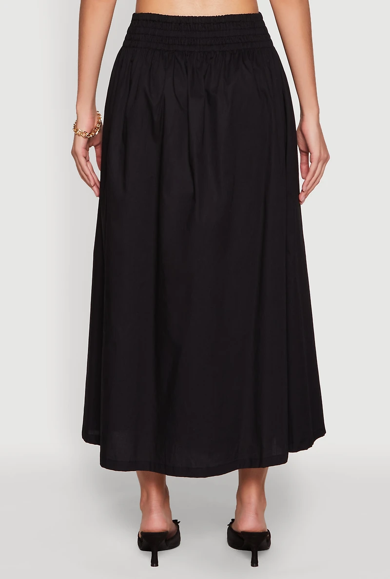 Womens Haute Monde High Waist Midi Skirt, M
