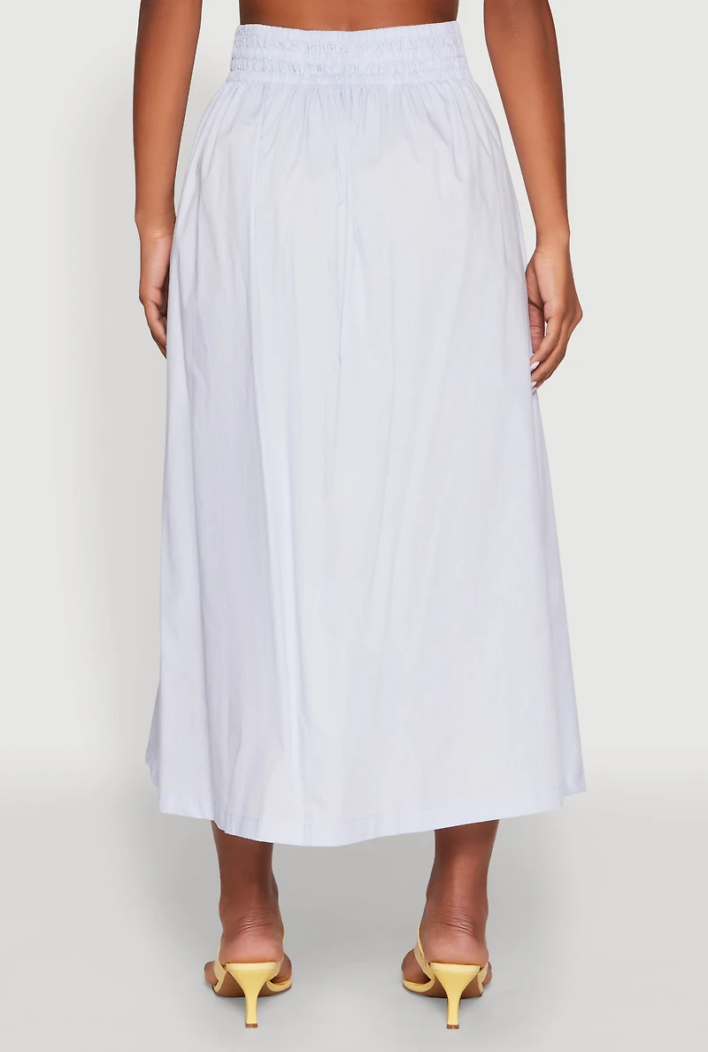 Womens Haute Monde High Waist Midi Skirt, M