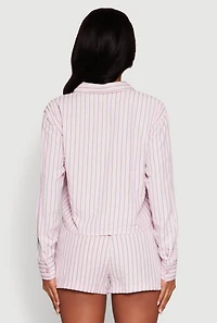 Iris Classic Fit Textured Knit Shirt with Flap Pocket