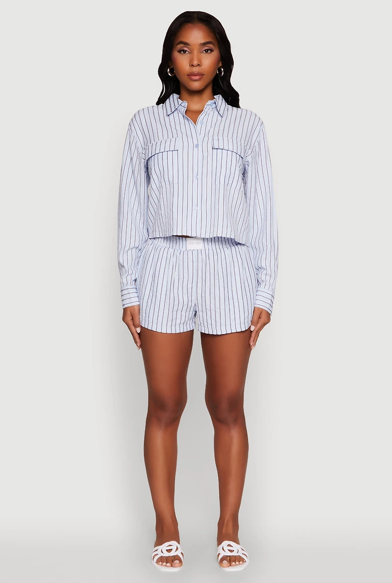 Womens Iris Classic Fit Textured Knit Shirt with Flap Pocket, S
