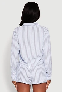 Womens Iris Classic Fit Textured Knit Shirt with Flap Pocket, L