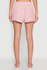 Womens Iris Cozy Vibes Textured Knit Shorts with Pockets, Pink, Size M