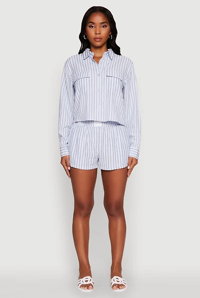Womens Iris Cozy Vibes Textured Knit Shorts with Pockets,