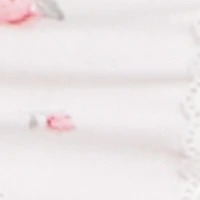 Iris Floral Print Lace Detail Cropped Tube Top