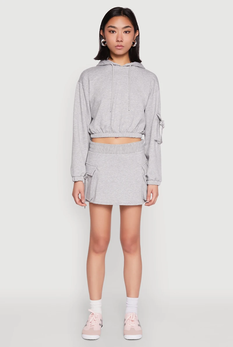 Womens Iris Fleece Cargo Skort, M