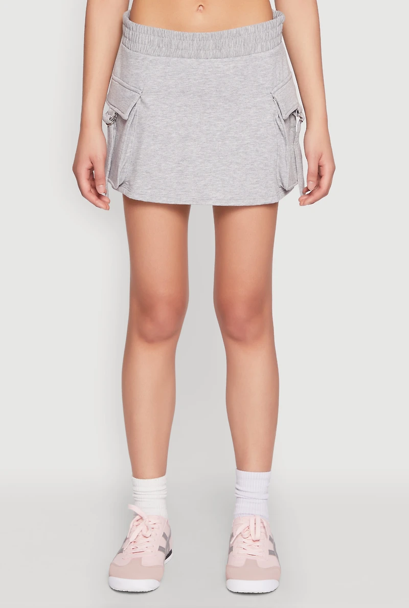 Womens Iris Fleece Cargo Skort, M