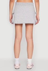 Womens Iris Fleece Cargo Skort, Grey, Size M