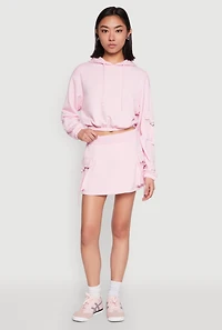 Womens Iris Fleece Cargo Skort, Pink, Size M