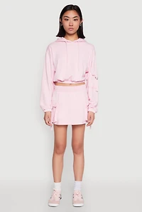 Womens Iris Fleece Cargo Skort, Pink, Size M